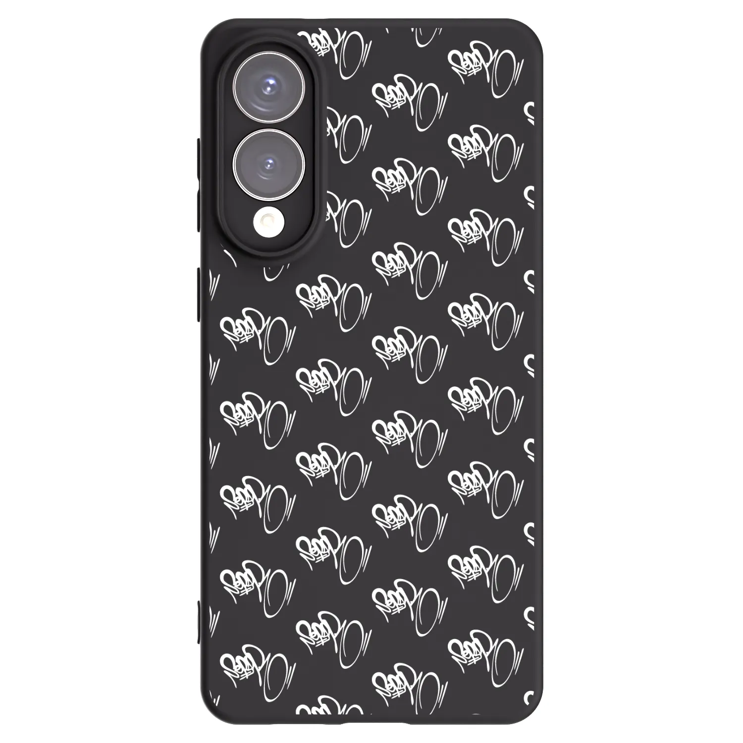 Silikónový čierny obal pre Samsung Galaxy S25 Edge 5G - Separ - White On Black