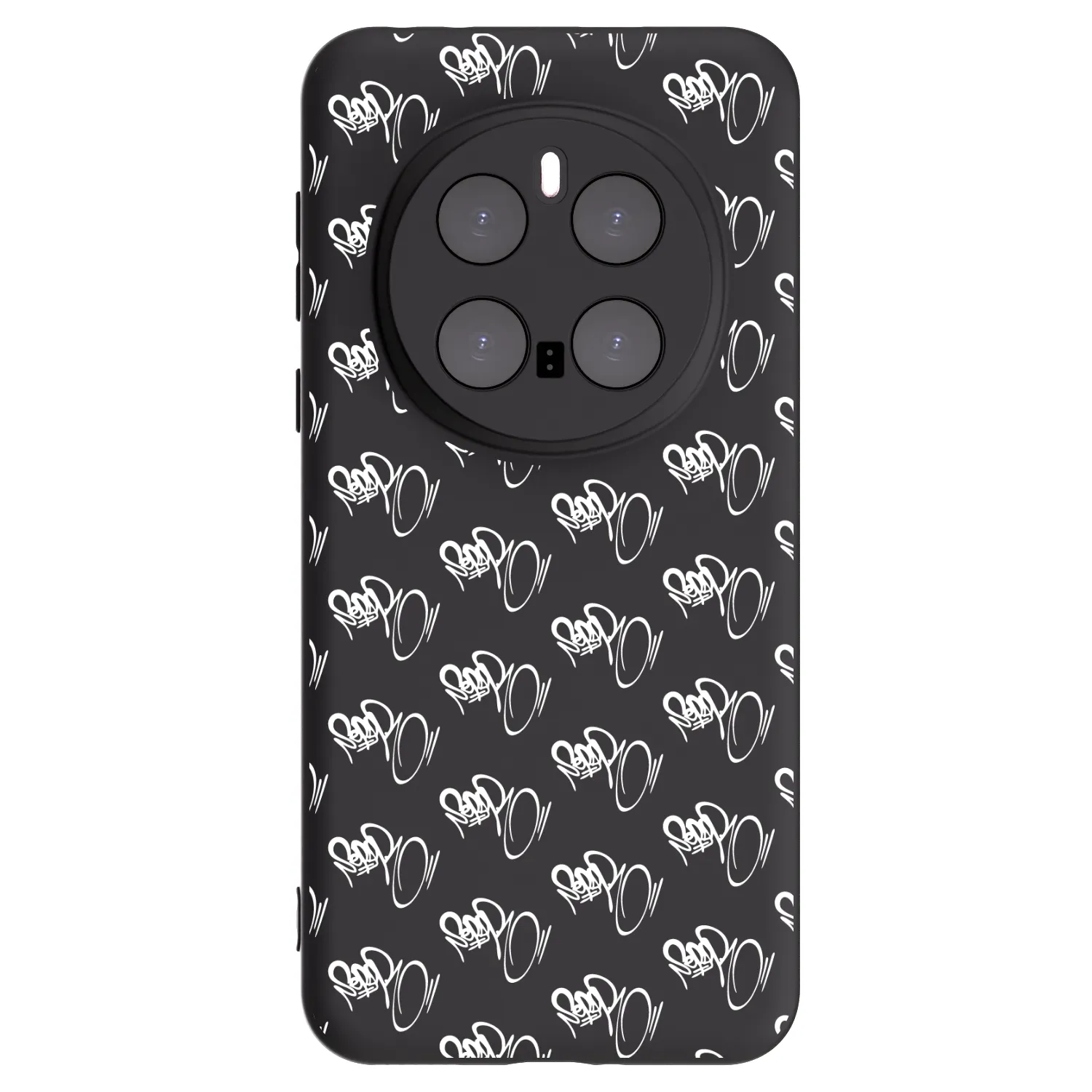 Silikónový čierny obal pre Honor Magic7 Pro 5G - Separ - White On Black