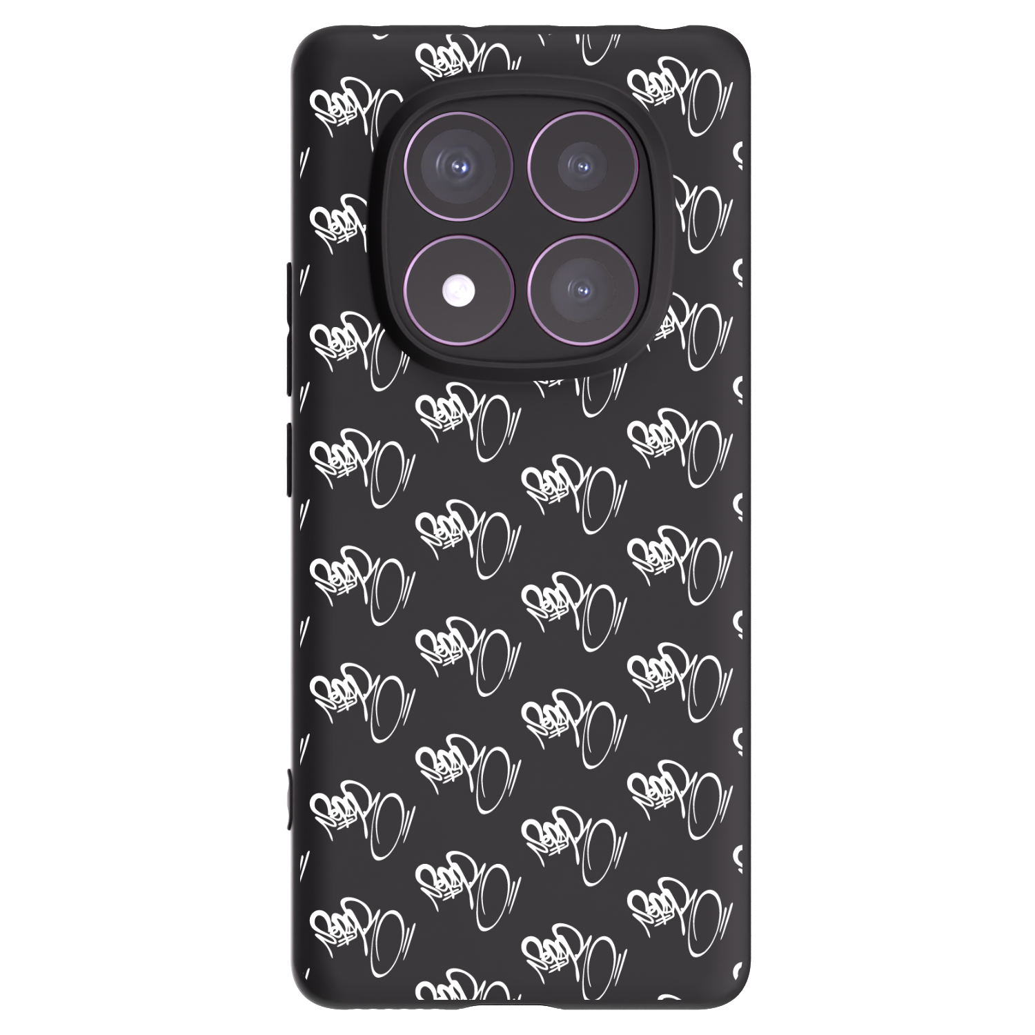 Picasee silikónový čierny obal pre Xiaomi Redmi Note 14 Pro 4G - Separ - White On Black