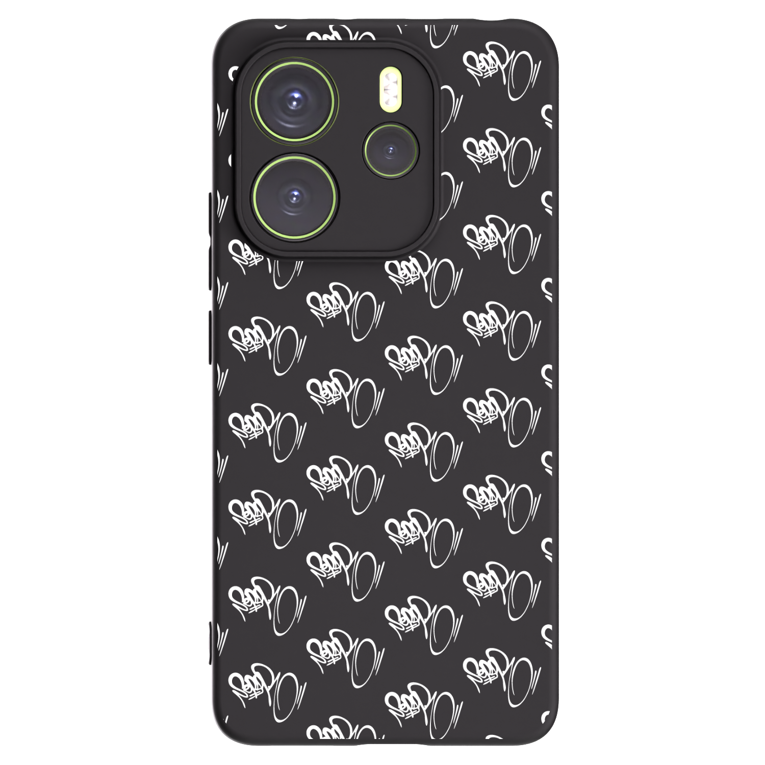 Picasee silikónový čierny obal pre Xiaomi Redmi Note 14 4G - Separ - White On Black