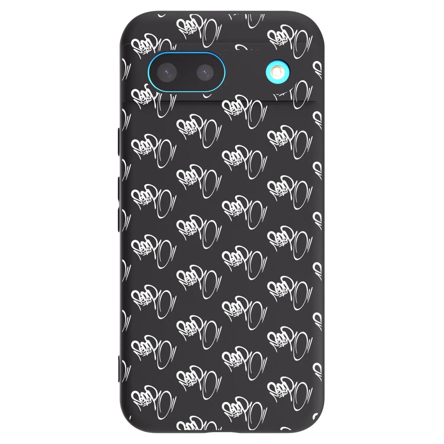 Silikónový čierny obal pre Google Pixel 8 - Separ - White On Black