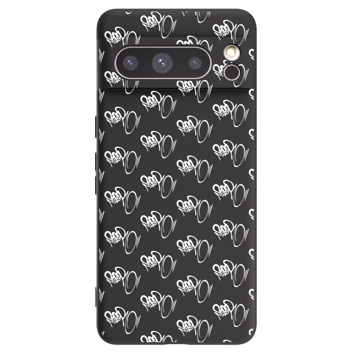 Picasee silikónový čierny obal pre Google Pixel 8 Pro - Separ - White On Black