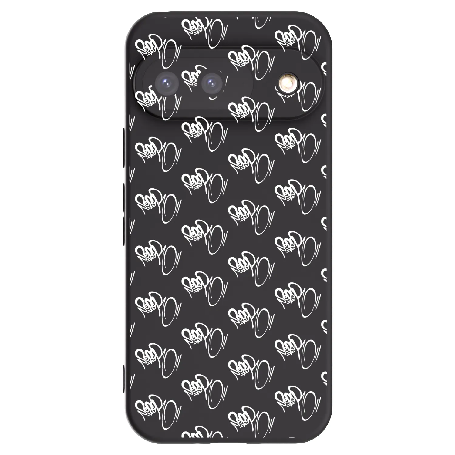 Picasee silikónový čierny obal pre Google Pixel 9 - Separ - White On Black