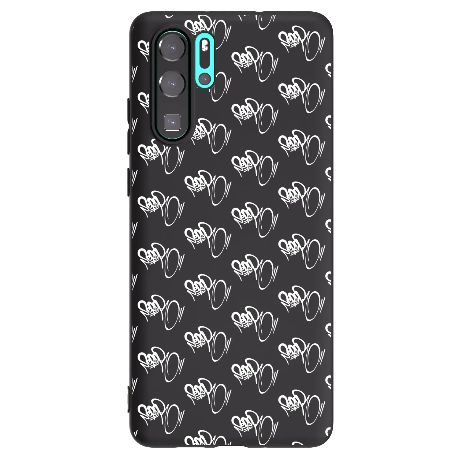 Picasee silikónový čierny obal pre Huawei P30 Pro - Separ - White On Black
