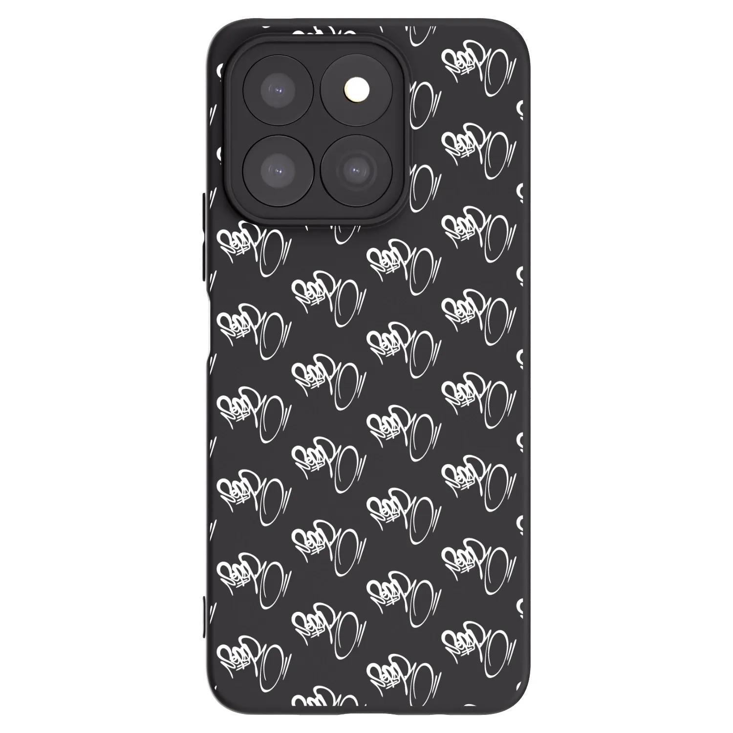 Picasee silikónový čierny obal pre Honor X8c - Separ - White On Black