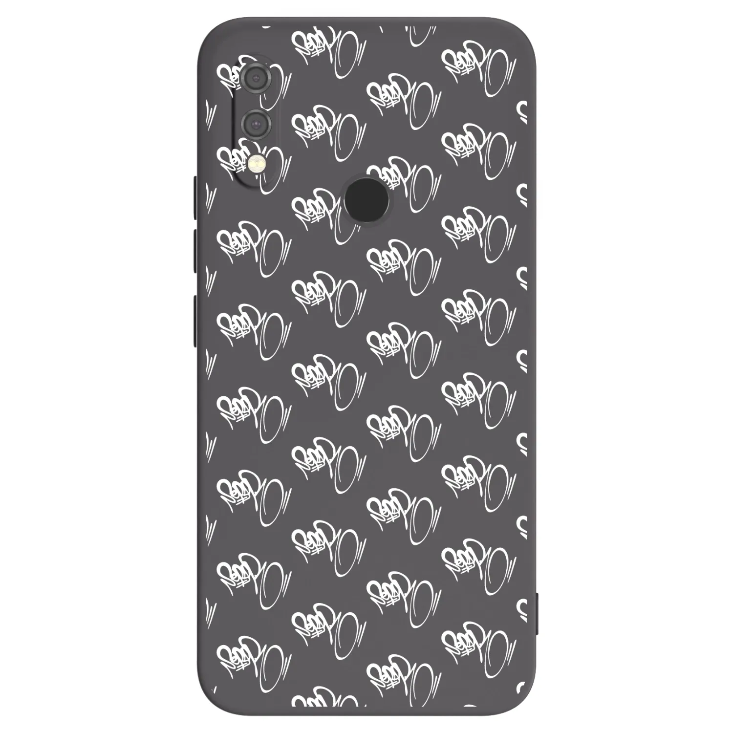 Silikónový čierny obal pre Xiaomi Redmi Note 7 - Separ - White On Black