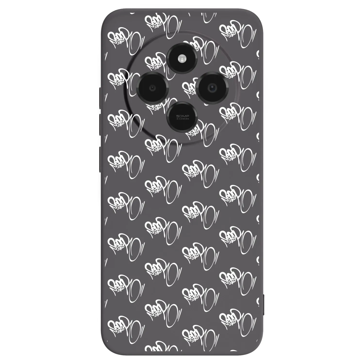 Picasee silikónový čierny obal pre Xiaomi Poco C75 - Separ - White On Black