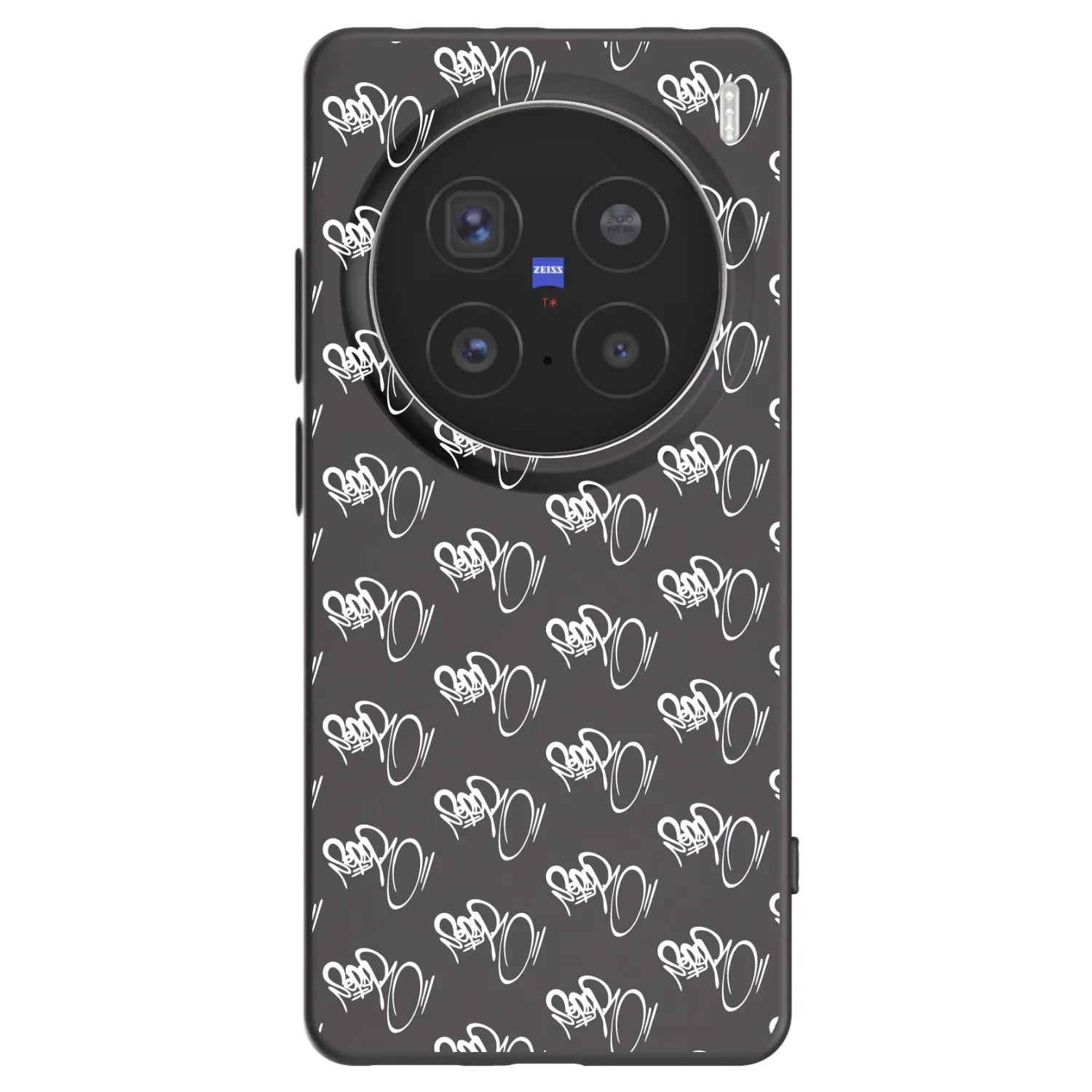 Picasee silikónový čierny obal pre Vivo X200 Pro - Separ - White On Black