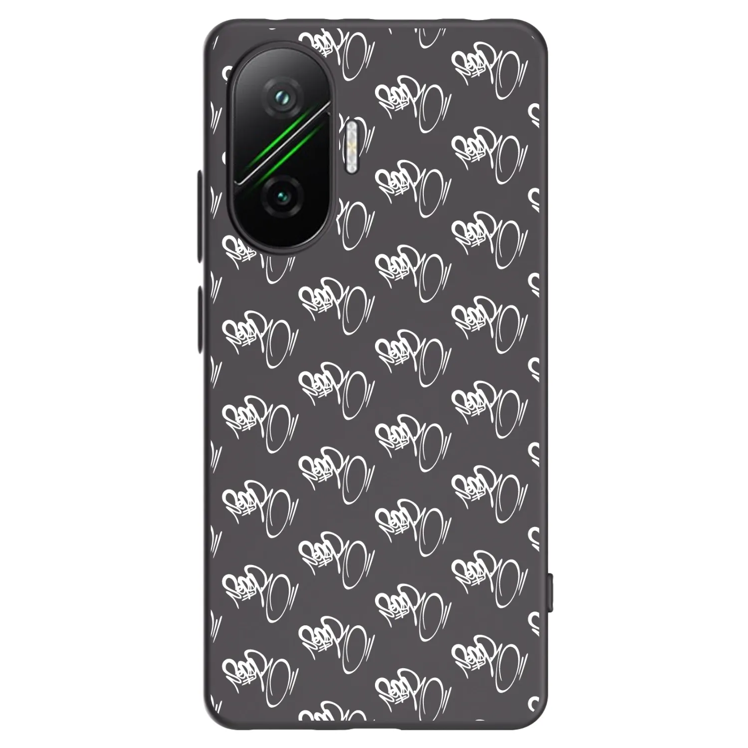 Silikónový čierny obal pre Xiaomi Poco F7 5G - Separ - White On Black