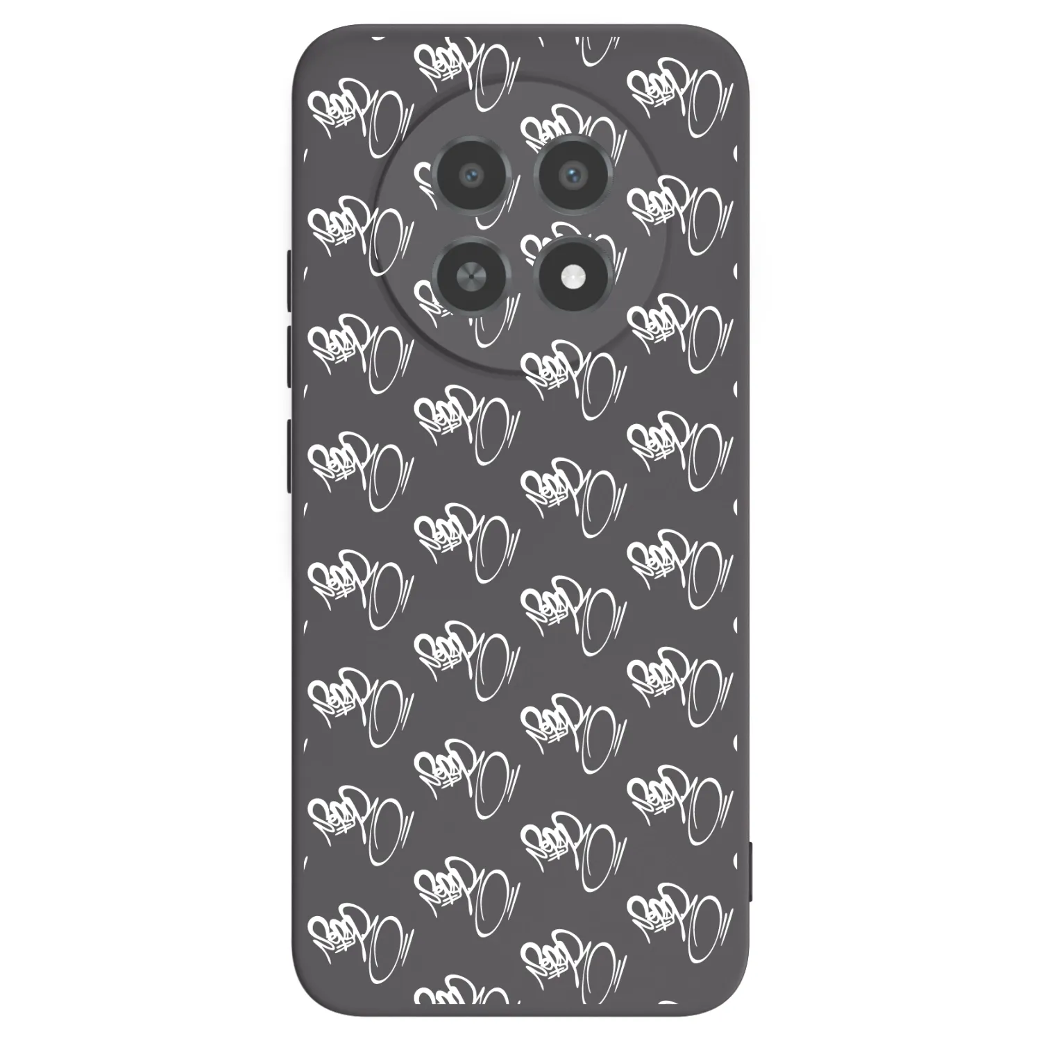 Picasee silikónový čierny obal pre Realme 12X - Separ - White On Black