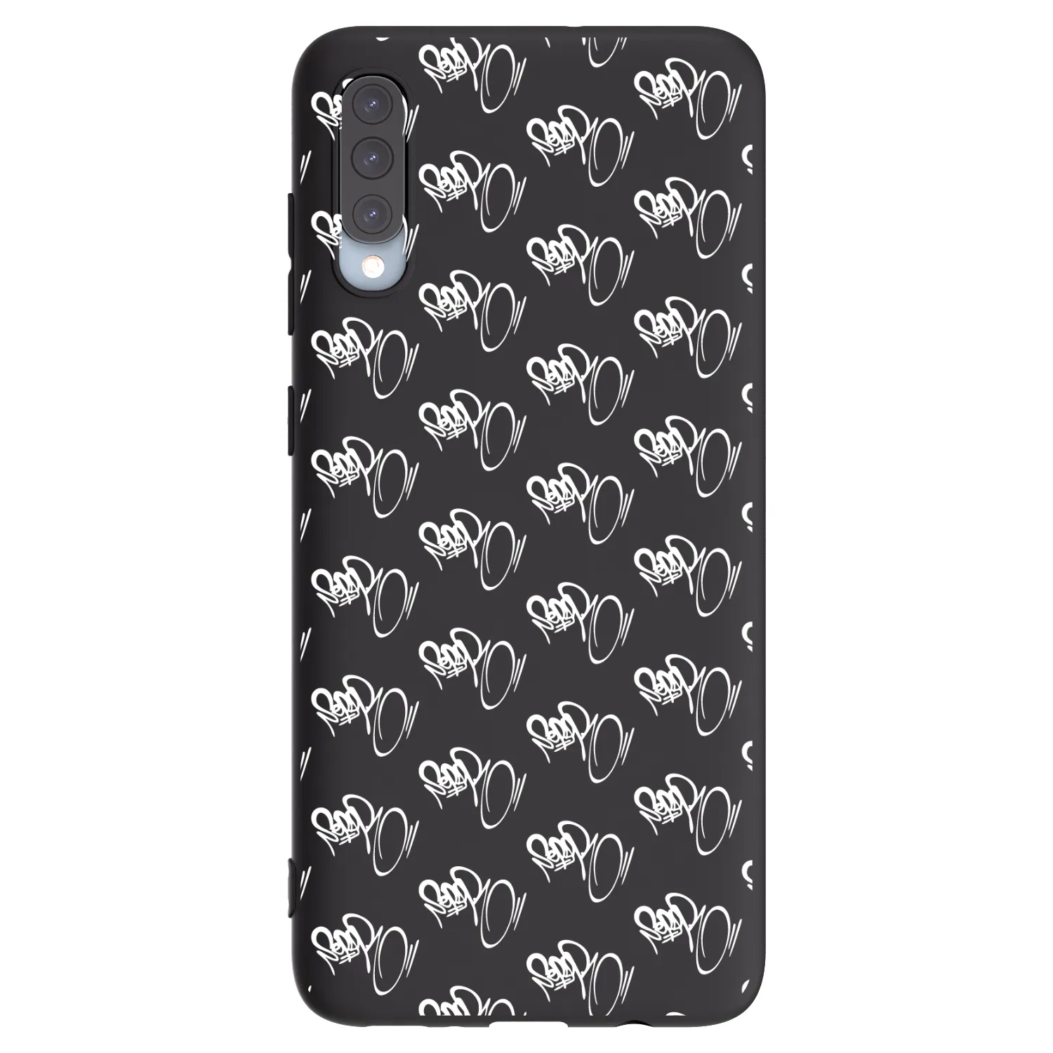 Picasee silikónový čierny obal pre Samsung Galaxy A70 A705F - Separ - White On Black