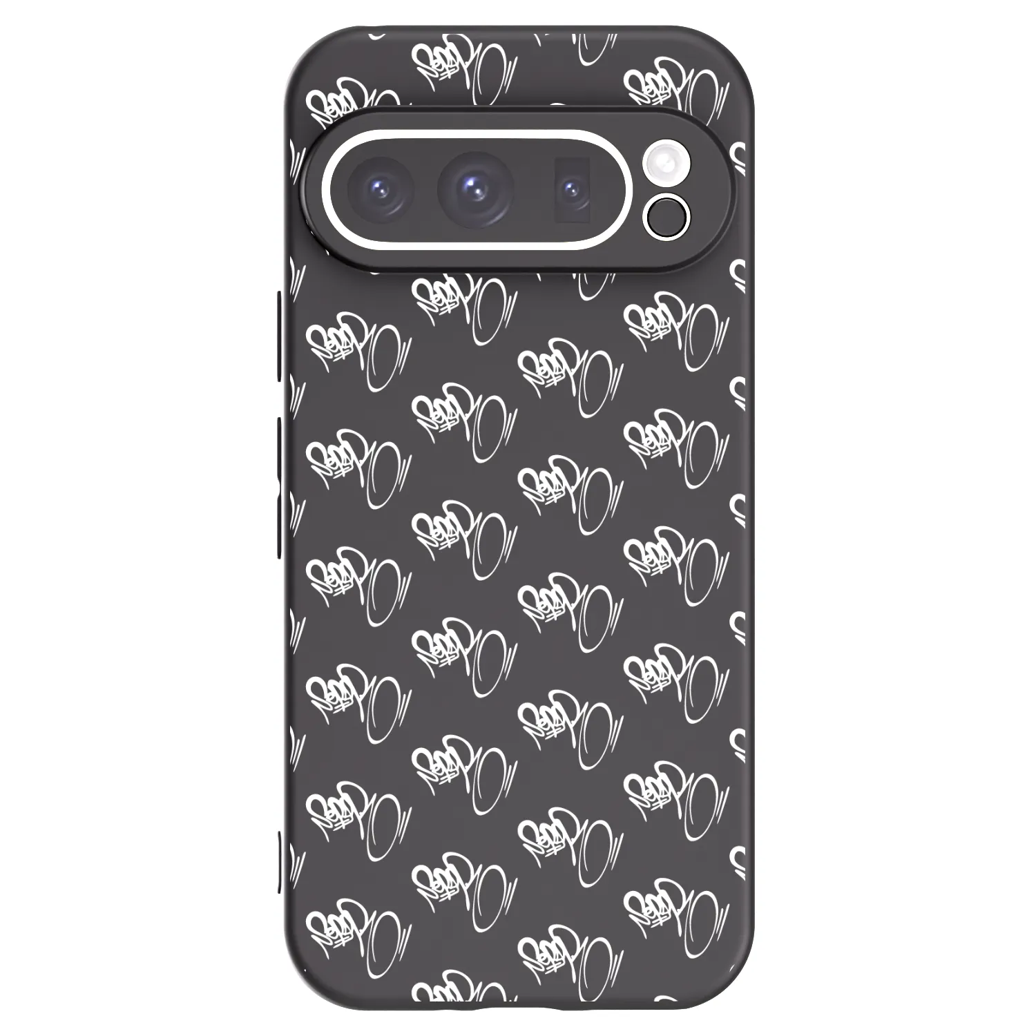 Picasee silikónový čierny obal pre Google Pixel 9 Pro XL - Separ - White On Black