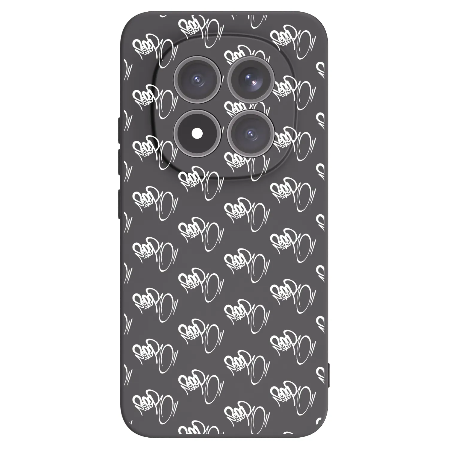 Silikónový čierny obal pre Xiaomi Redmi Note 15 Pro+ - Separ - White On Black