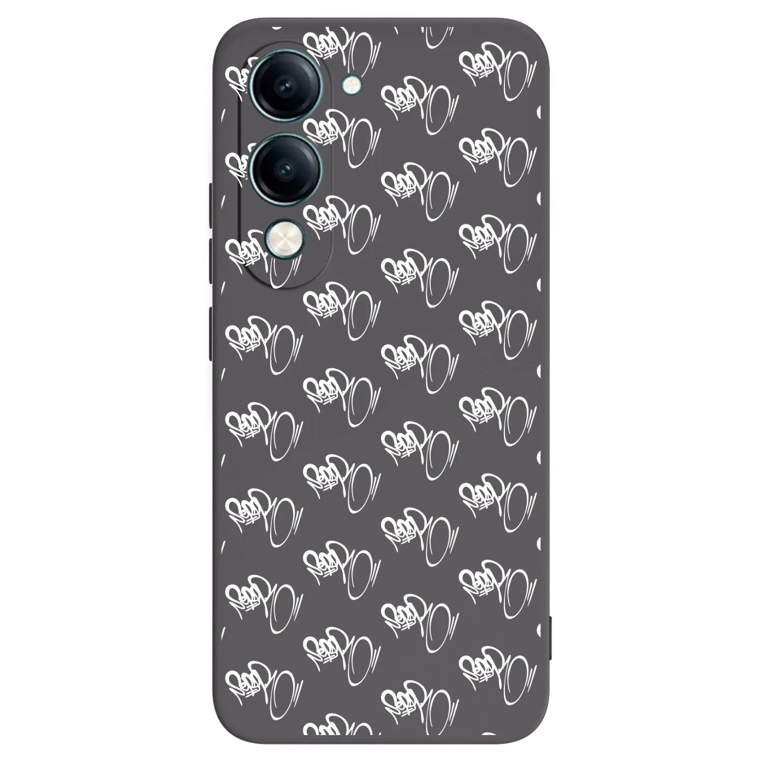 Picasee silikónový čierny obal pre Vivo Y29s 5G - Separ - White On Black