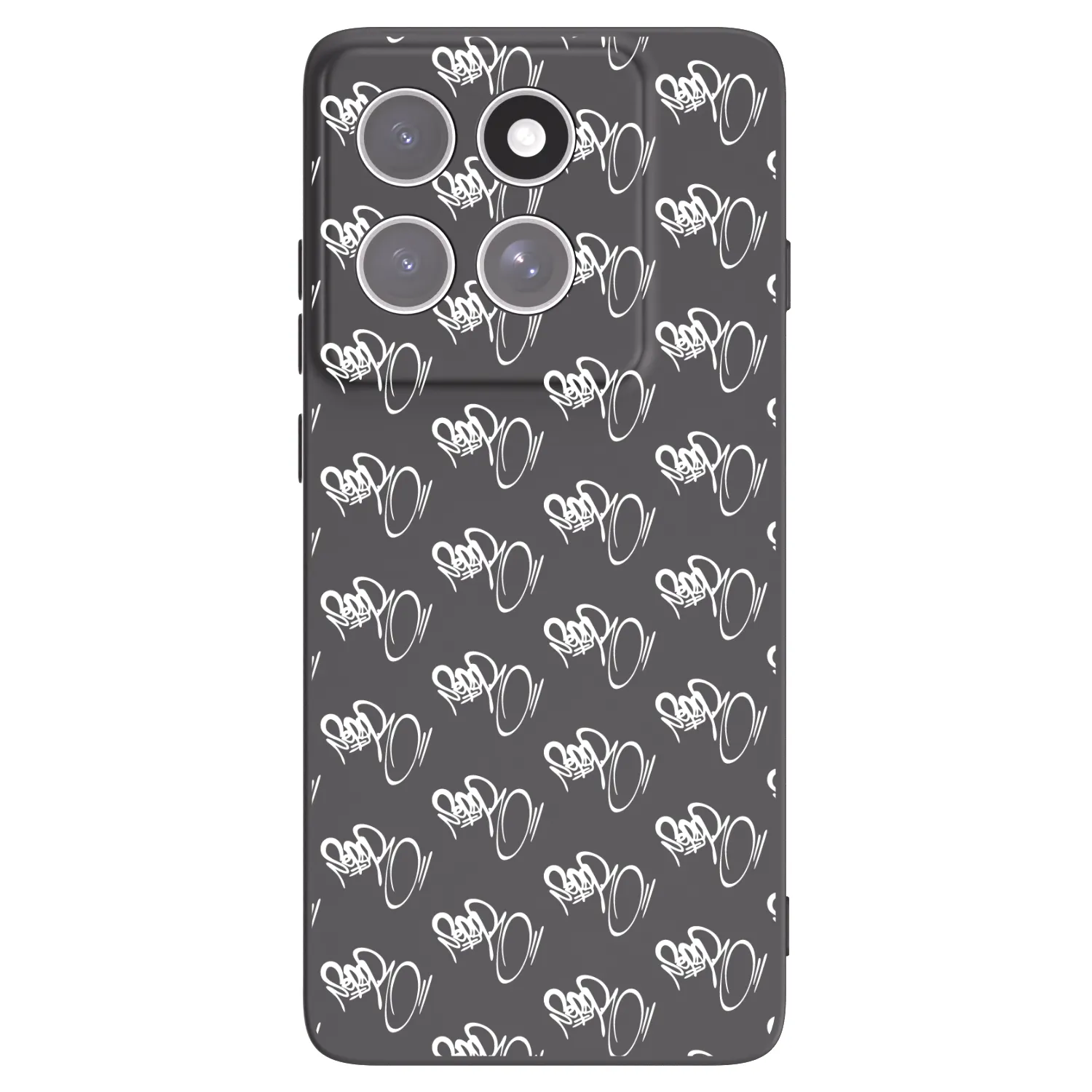 Silikónový čierny obal pre Motorola Edge 60 Fusion - Separ - White On Black