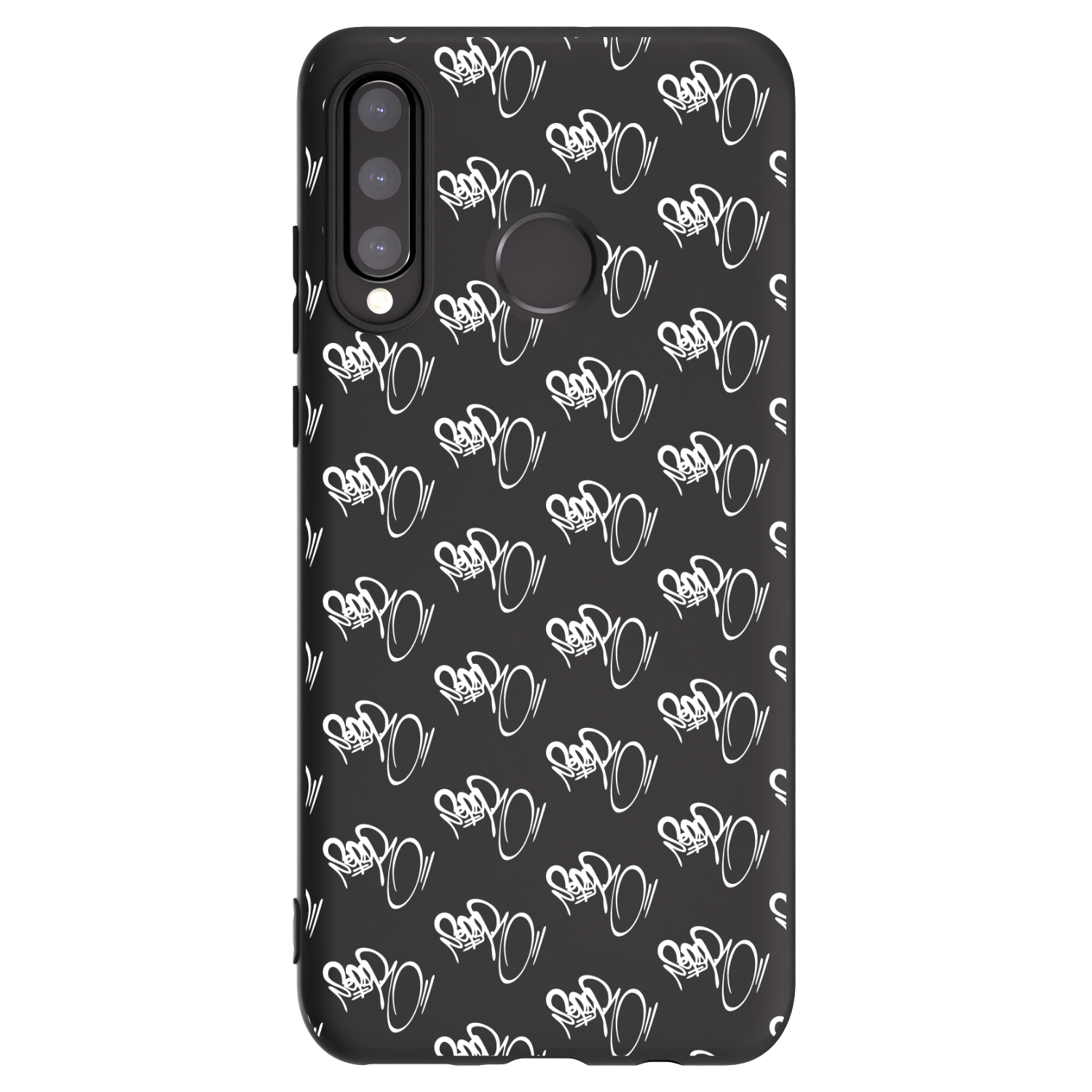 Picasee silikónový čierny obal pre Huawei P30 Lite - Separ - White On Black