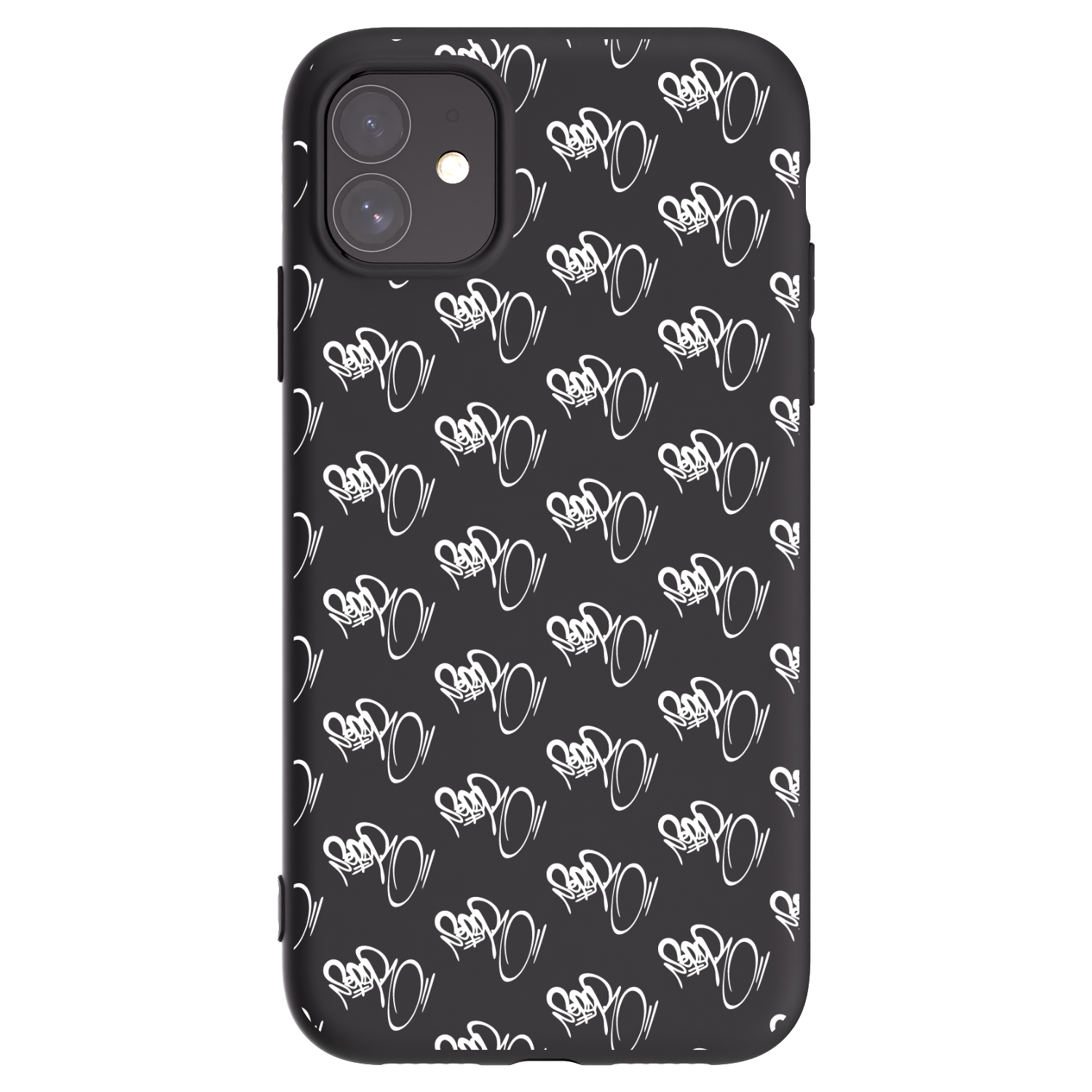 Picasee silikónový čierny obal pre Apple iPhone 11 - Separ - White On Black