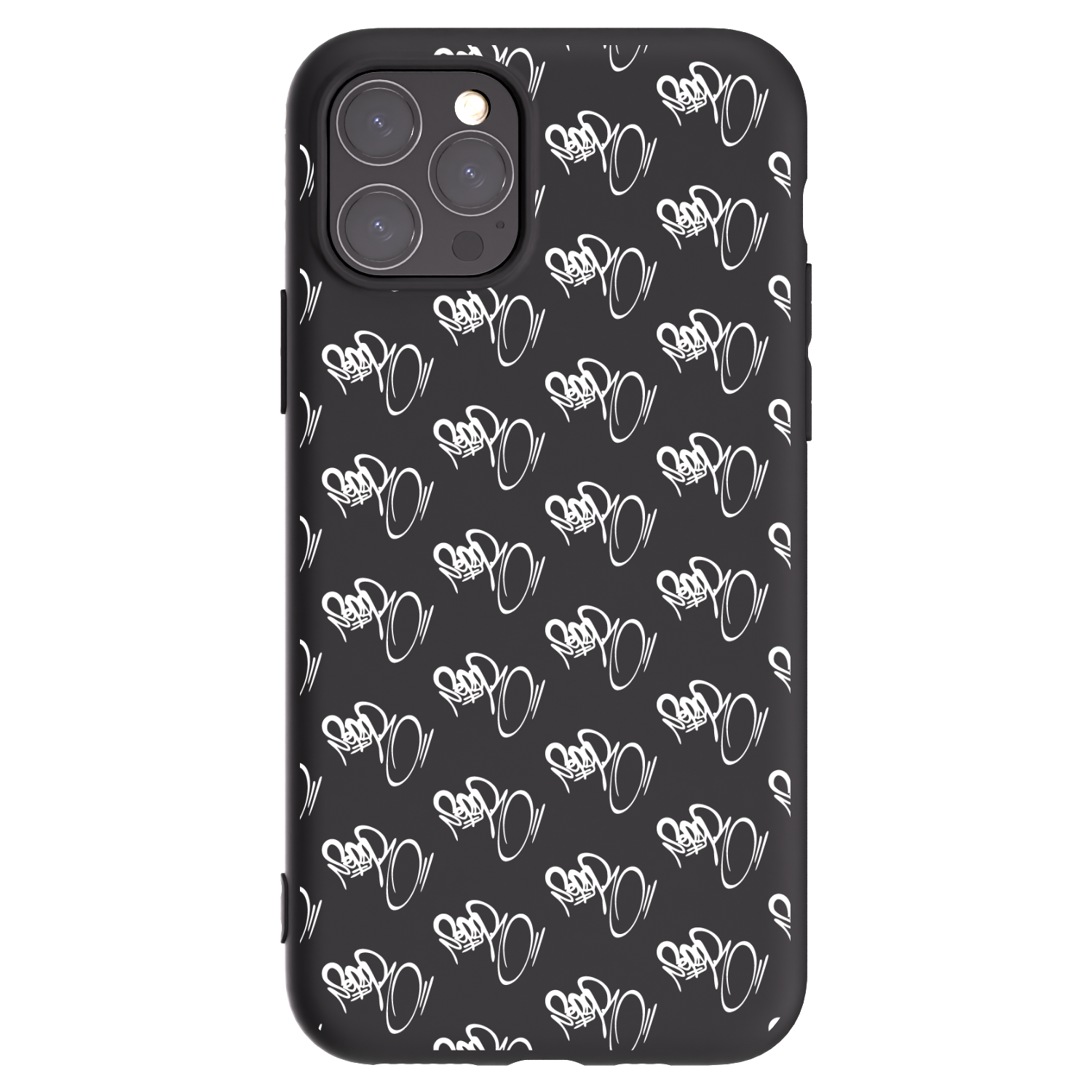 Picasee silikónový čierny obal pre Apple iPhone 11 Pro - Separ - White On Black