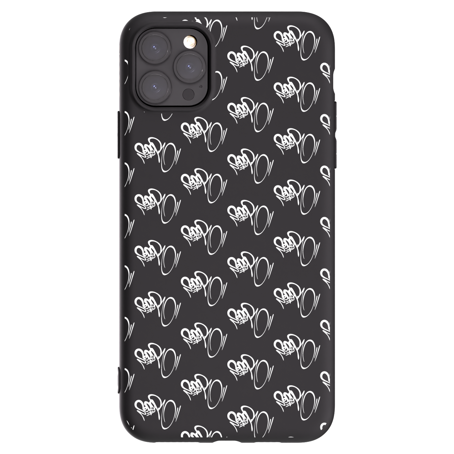 Picasee silikónový čierny obal pre Apple iPhone 11 Pro Max - Separ - White On Black