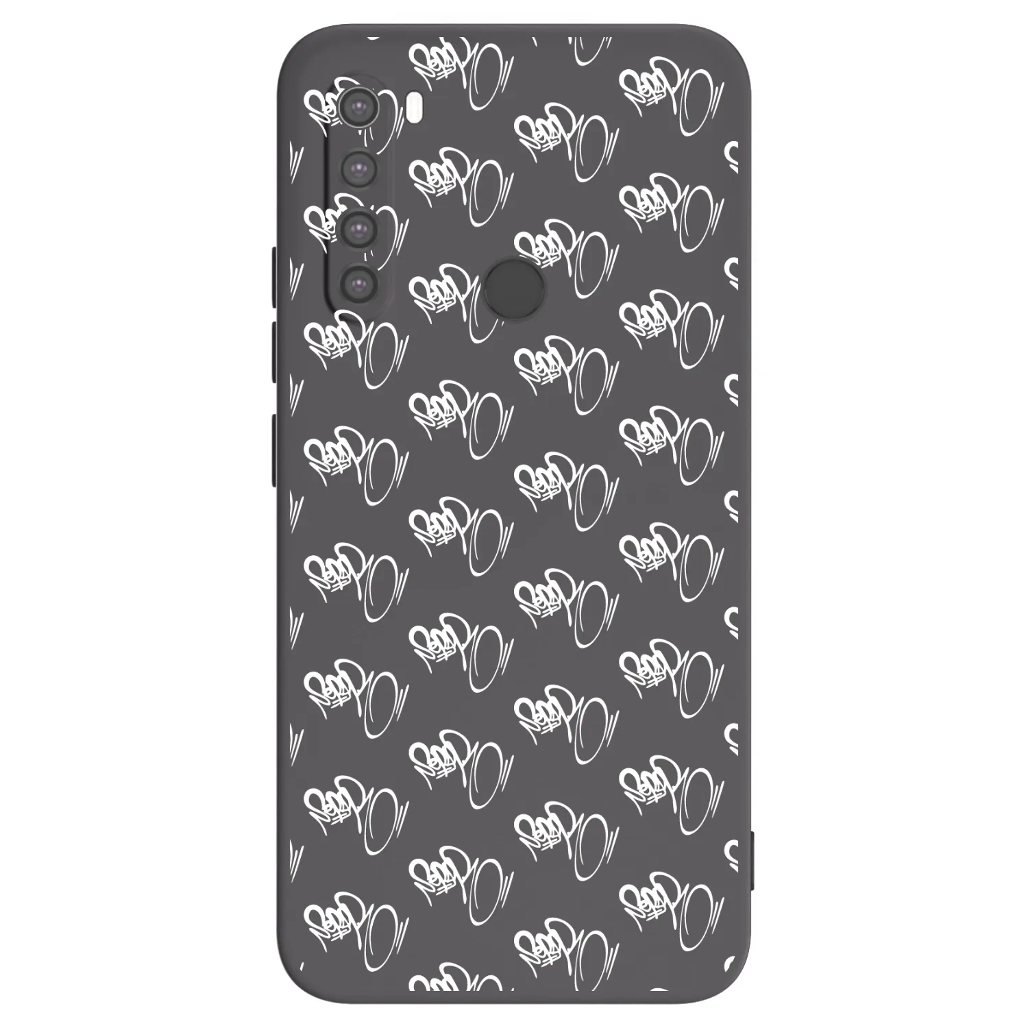 Picasee silikónový čierny obal pre Xiaomi Redmi Note 8 - Separ - White On Black
