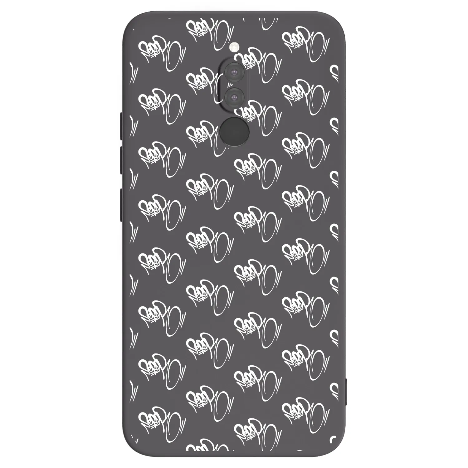 Picasee silikónový čierny obal pre Xiaomi Redmi 8 - Separ - White On Black