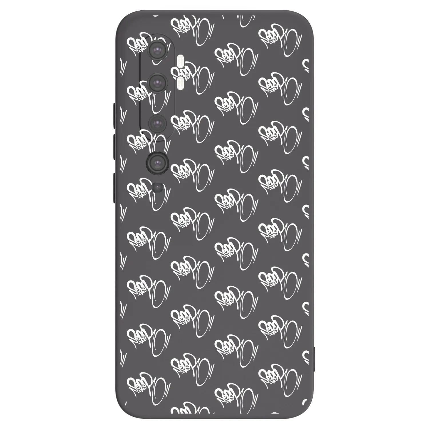 Picasee silikónový čierny obal pre Xiaomi Mi Note 10 (Pro) - Separ - White On Black