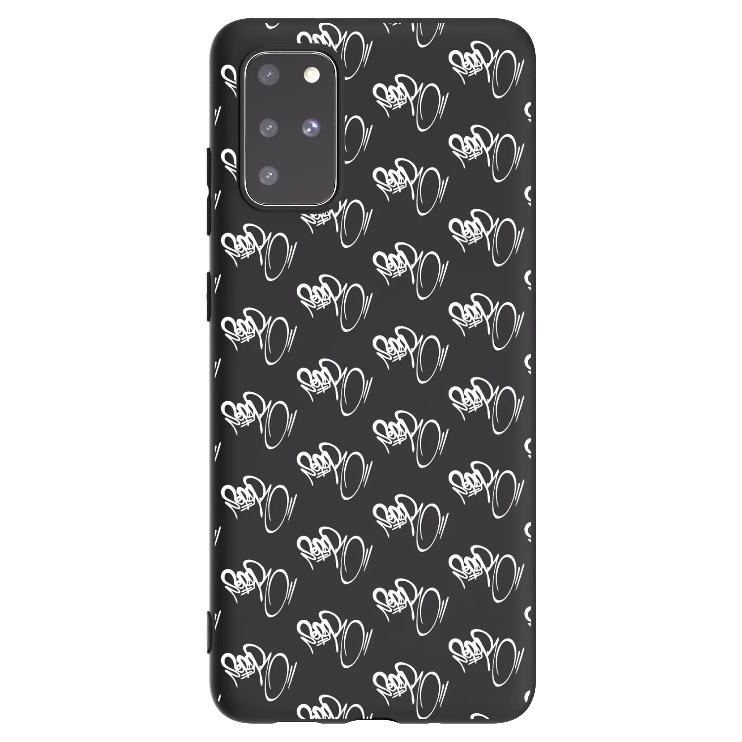 Silikónový čierny obal pre Samsung Galaxy S20+ G985F - Separ - White On Black