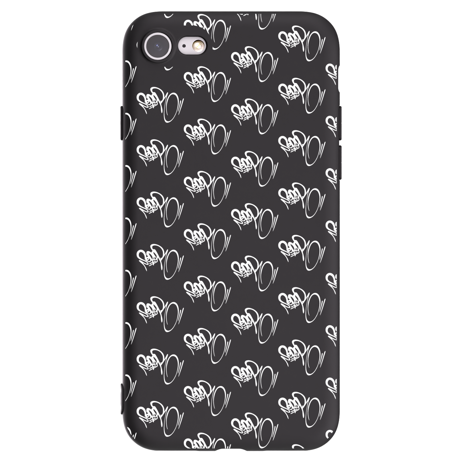 Picasee silikónový čierny obal pre Apple iPhone SE 2020 - Separ - White On Black