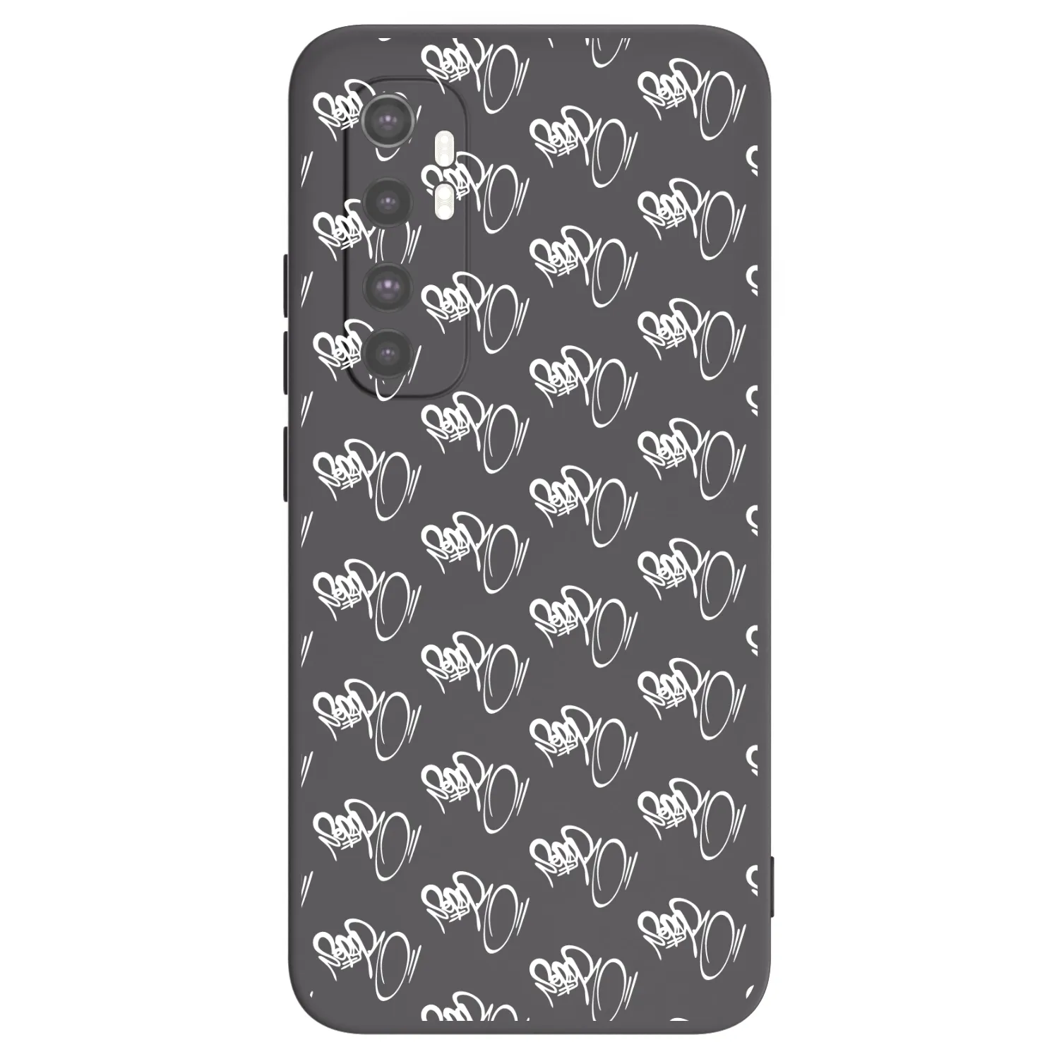 Picasee silikónový čierny obal pre Xiaomi Mi Note 10 Lite - Separ - White On Black