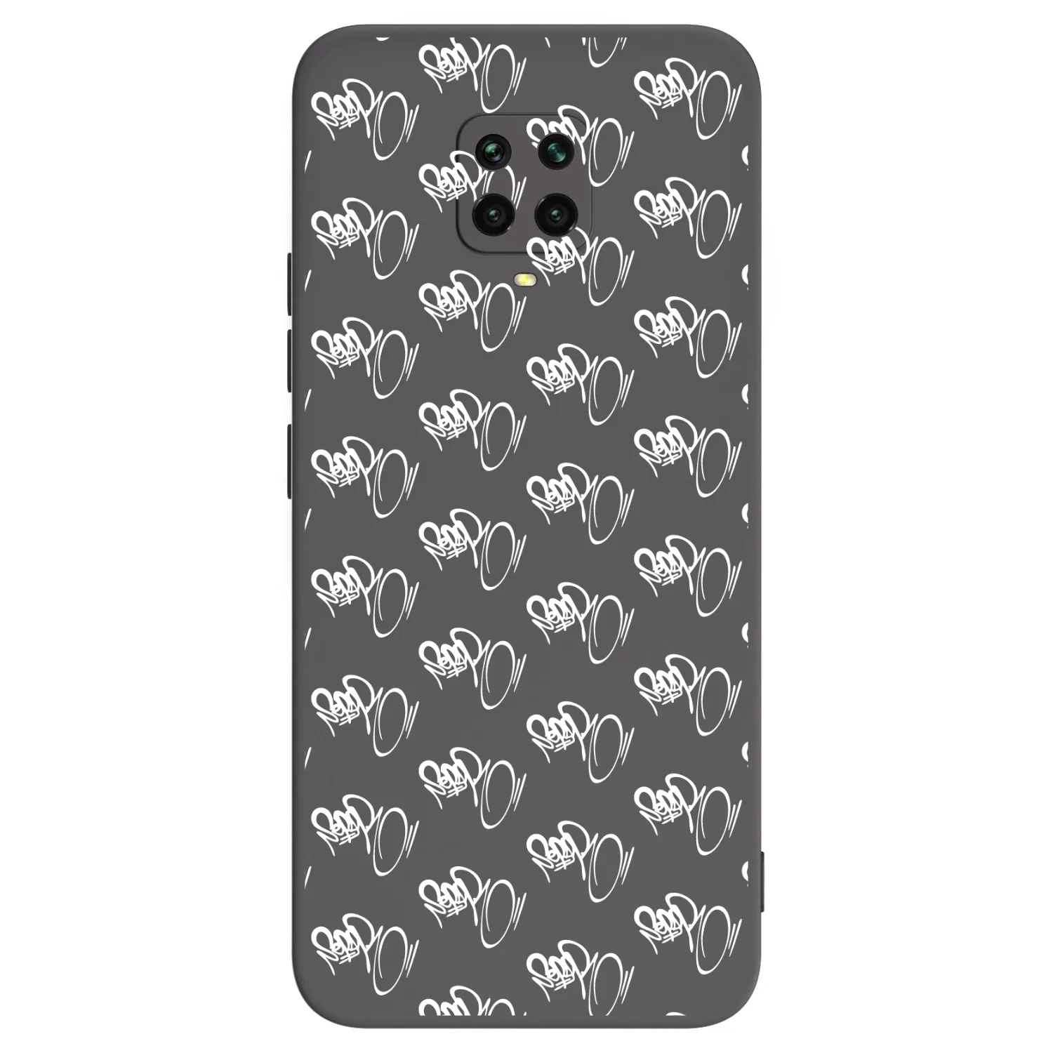 Picasee silikónový čierny obal pre Xiaomi Redmi Note 9S - Separ - White On Black