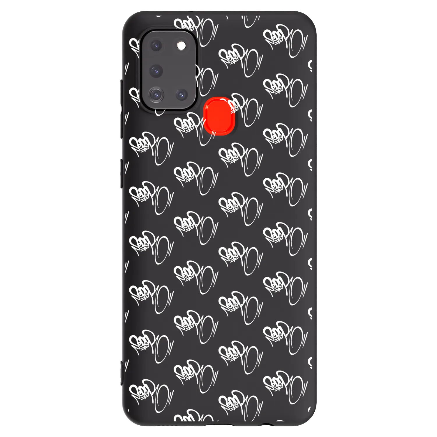 Picasee silikónový čierny obal pre Samsung Galaxy A21s - Separ - White On Black