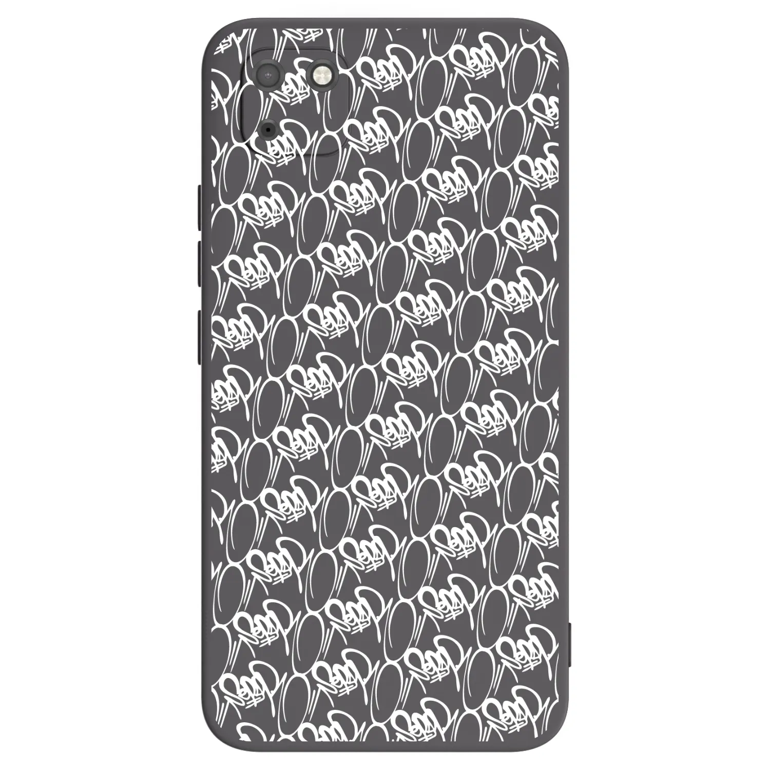 Picasee silikónový čierny obal pre Huawei Y5P - Separ - White On Black 2