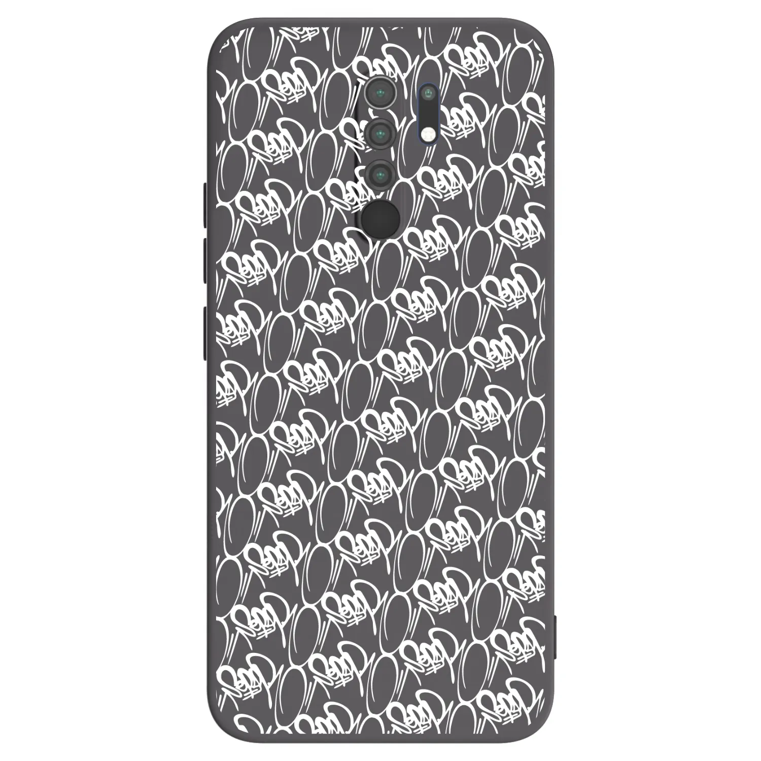 Picasee silikónový čierny obal pre Xiaomi Redmi 9 - Separ - White On Black 2