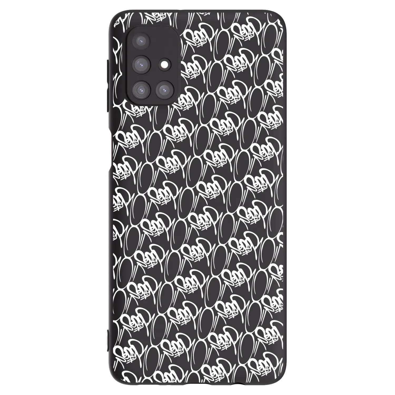 Picasee silikónový čierny obal pre Samsung Galaxy M31s - Separ - White On Black 2