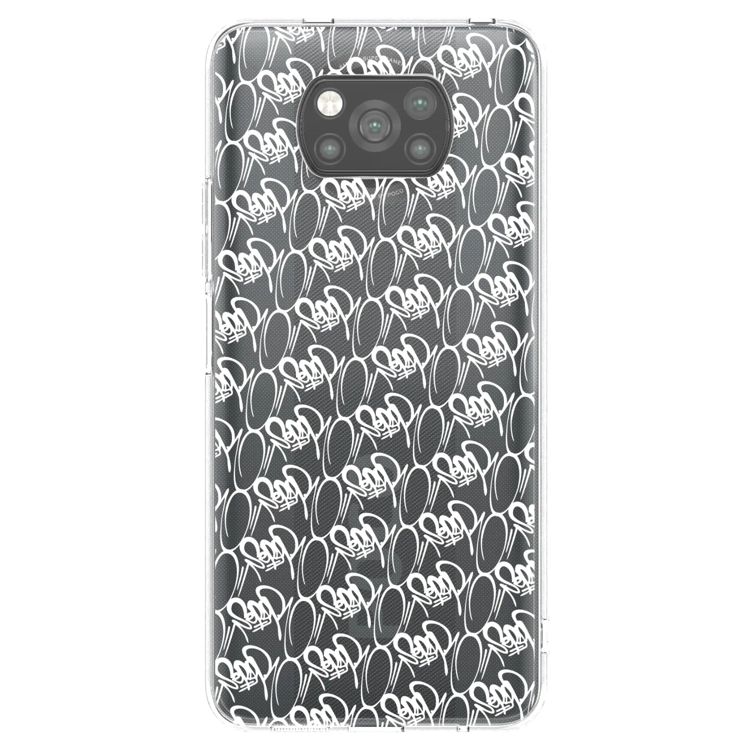 Picasee silikónový čierny obal pre Xiaomi Poco X3 - Separ - White On Black 2