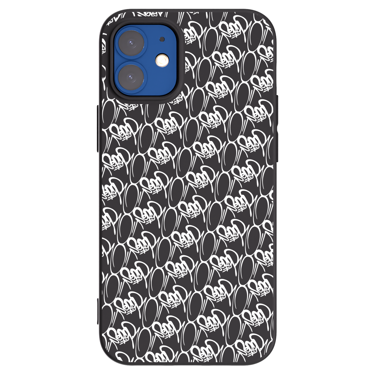 Picasee silikónový čierny obal pre Apple iPhone 12 mini - Separ - White On Black 2