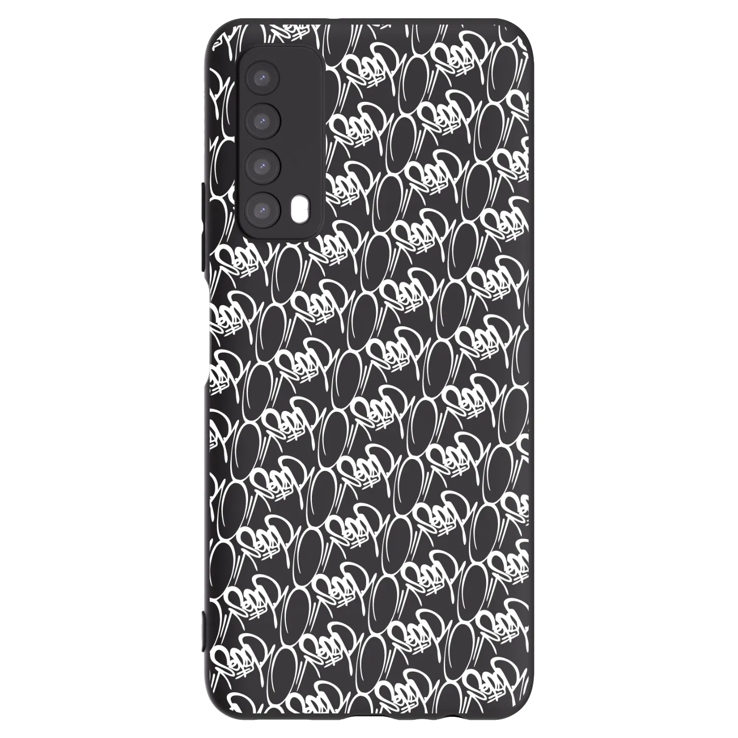 Picasee silikónový čierny obal pre Huawei P Smart 2021 - Separ - White On Black 2