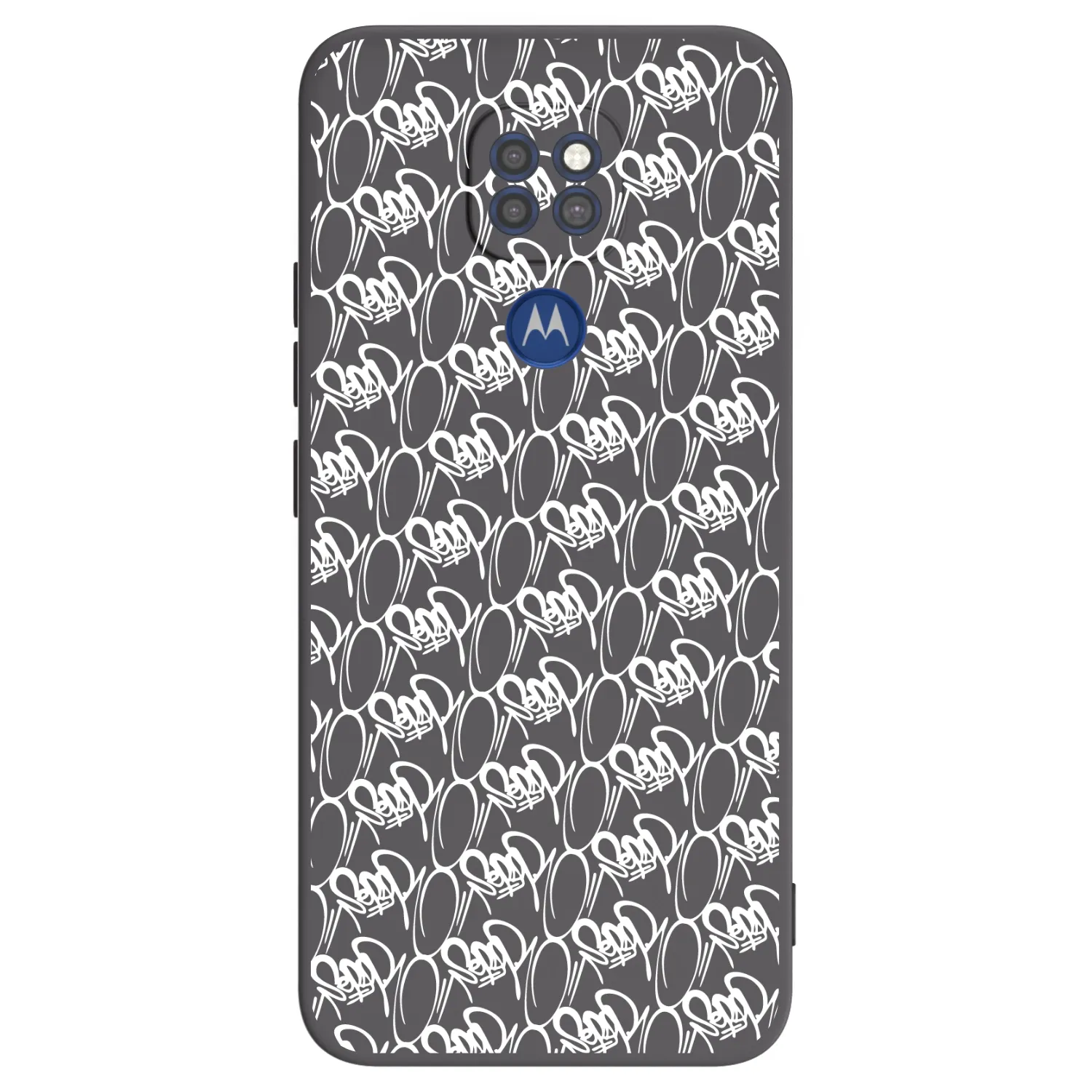 Picasee silikónový čierny obal pre Motorola Moto G9 Play - Separ - White On Black 2