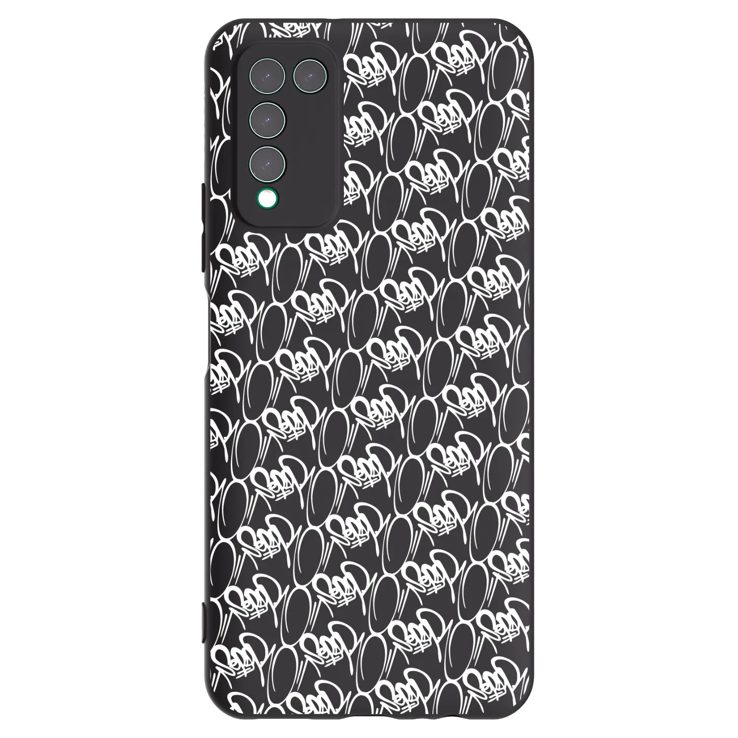 Picasee silikónový čierny obal pre Honor 10X Lite - Separ - White On Black 2