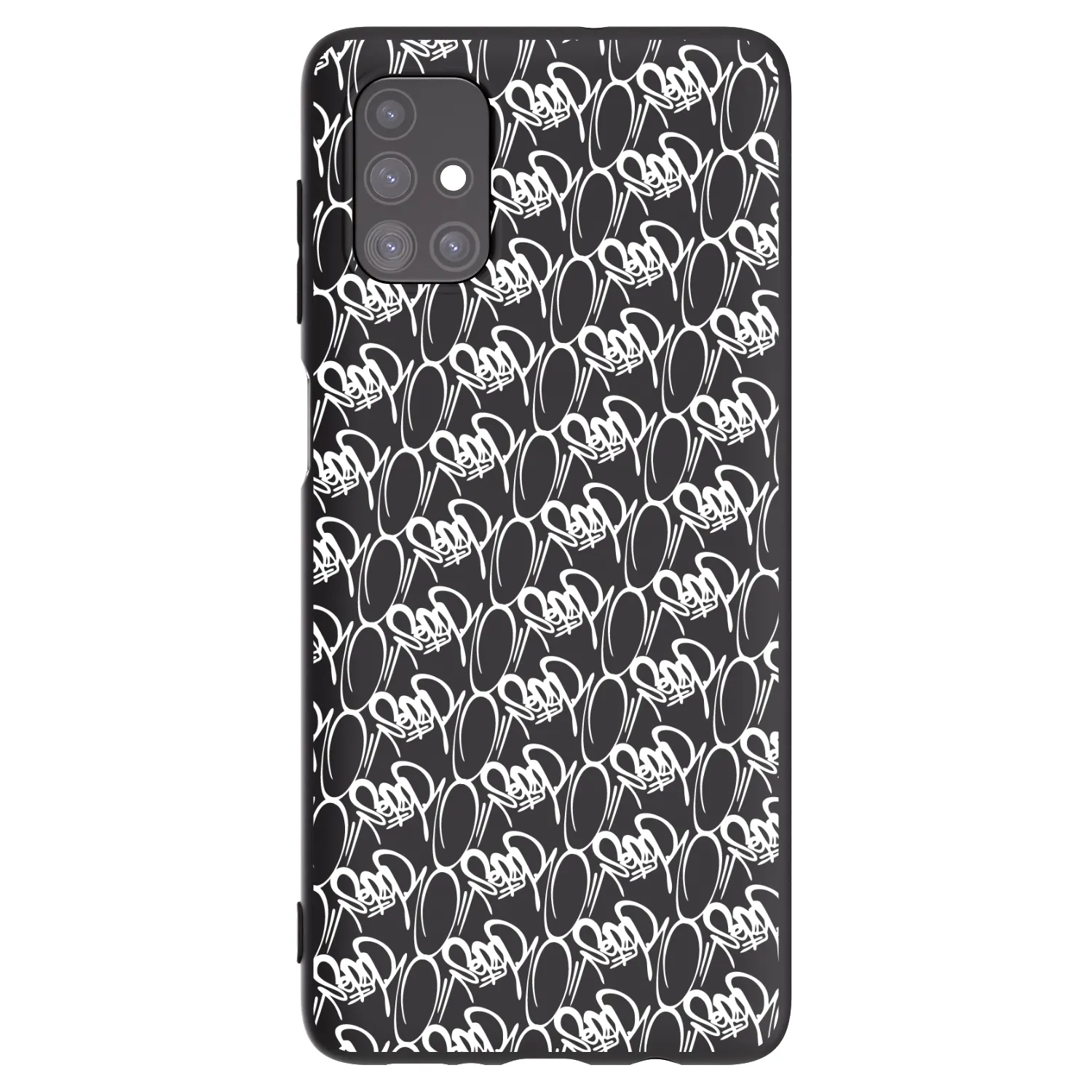 Picasee silikónový čierny obal pre Samsung Galaxy M51 M515F - Separ - White On Black 2