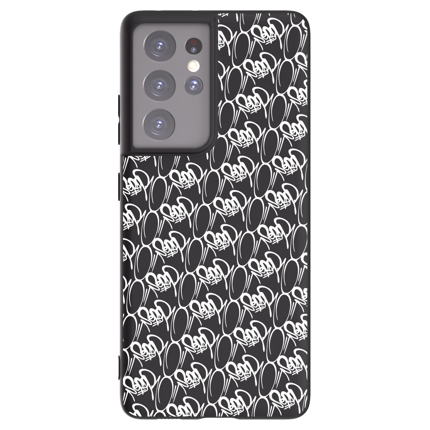 Picasee silikónový čierny obal pre Samsung Galaxy S21 Ultra 5G G998B - Separ - White On Black 2