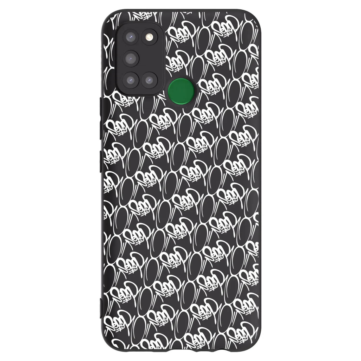 Picasee silikónový čierny obal pre Realme 7i - Separ - White On Black 2