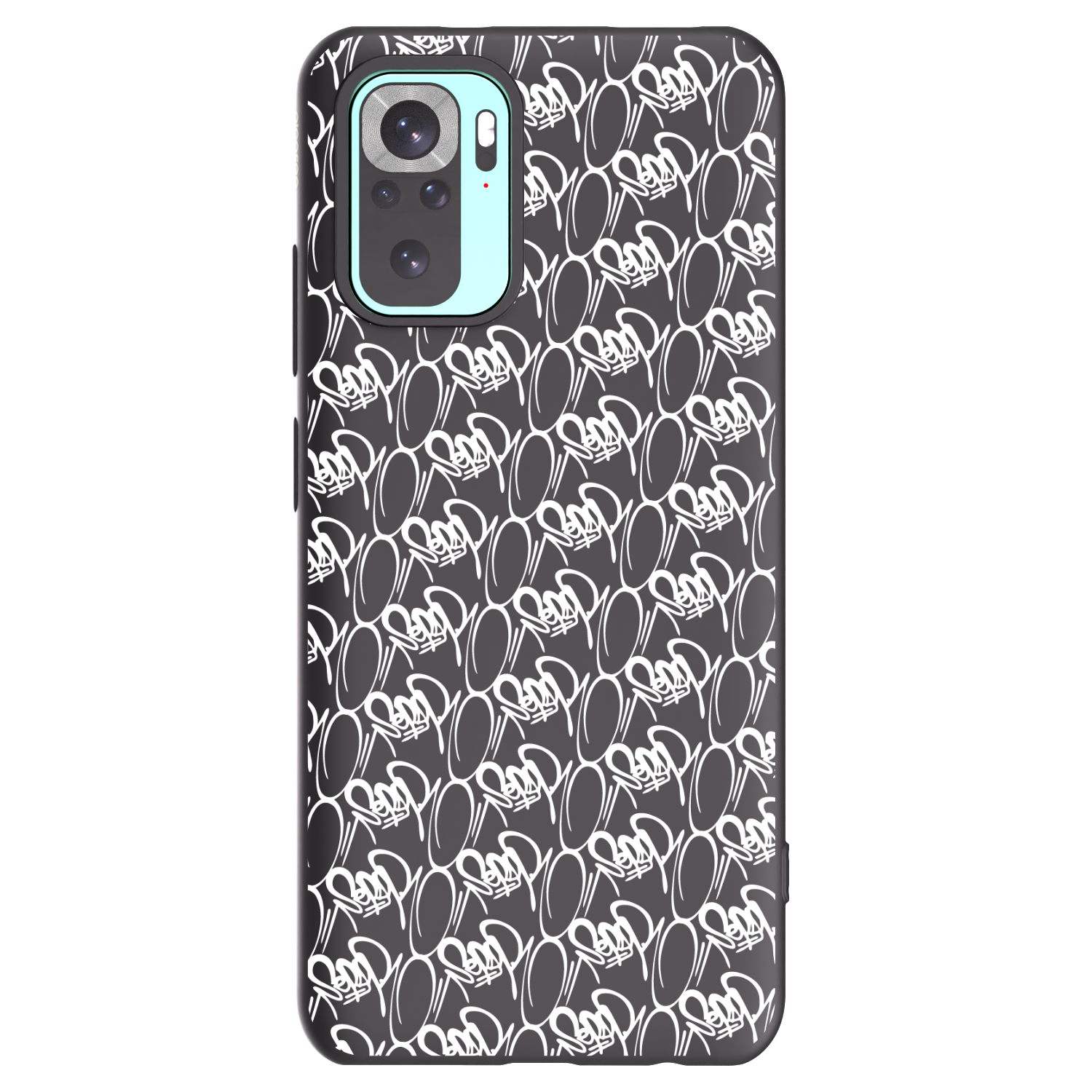 Picasee silikónový čierny obal pre Xiaomi Redmi Note 10 Pro - Separ - White On Black 2