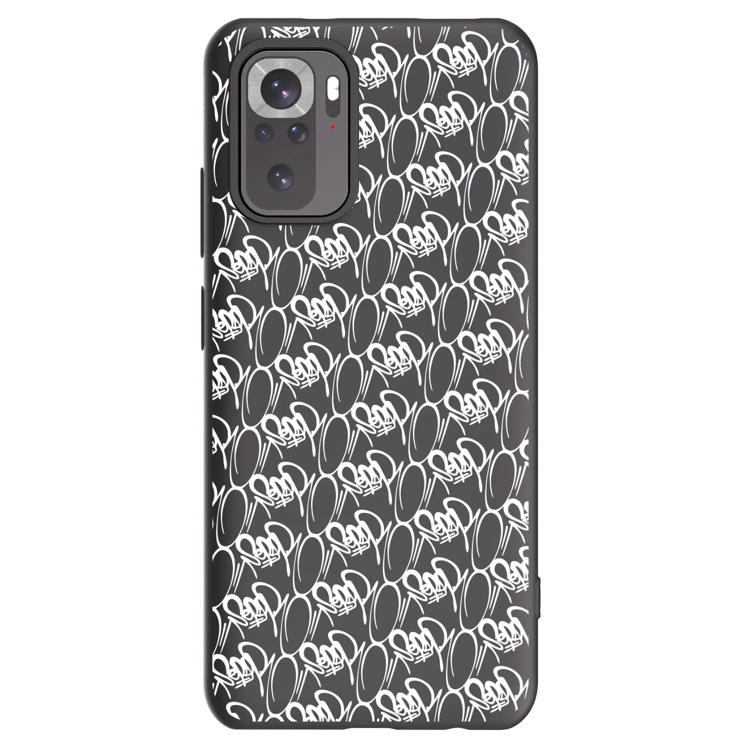 Picasee silikónový čierny obal pre Xiaomi Redmi Note 10S - Separ - White On Black 2