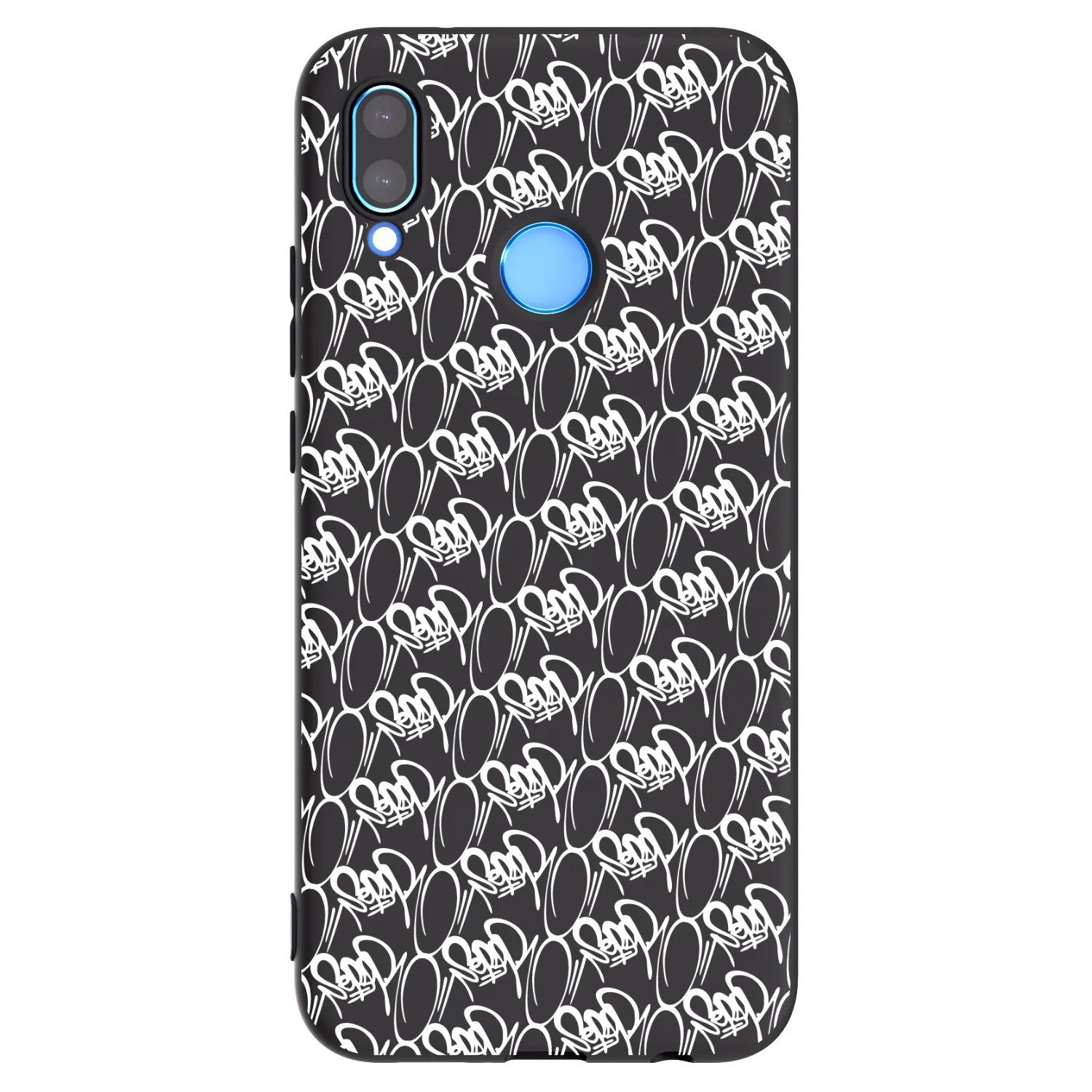 Picasee silikónový čierny obal pre Huawei P20 Lite - Separ - White On Black 2