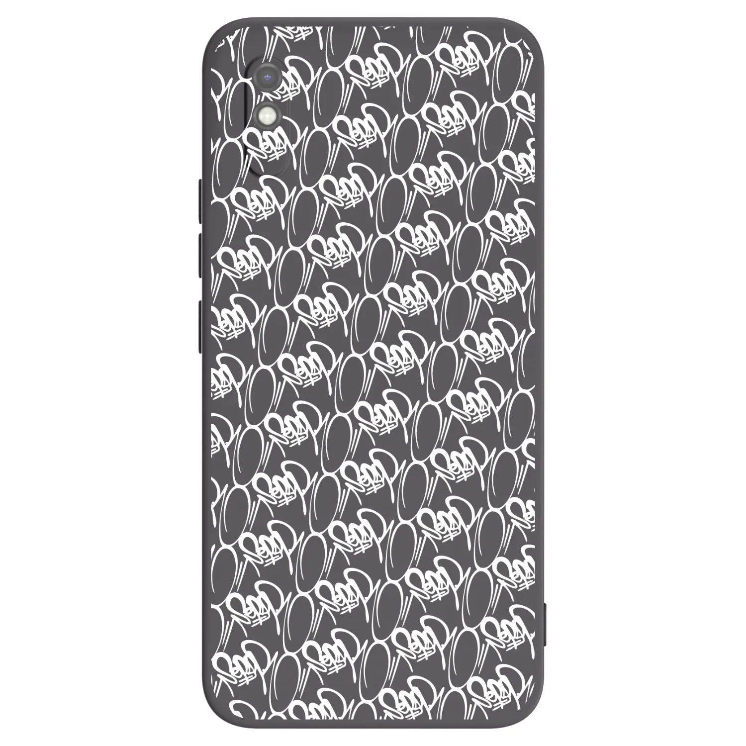 Picasee silikónový čierny obal pre Xiaomi Redmi 9AT - Separ - White On Black 2