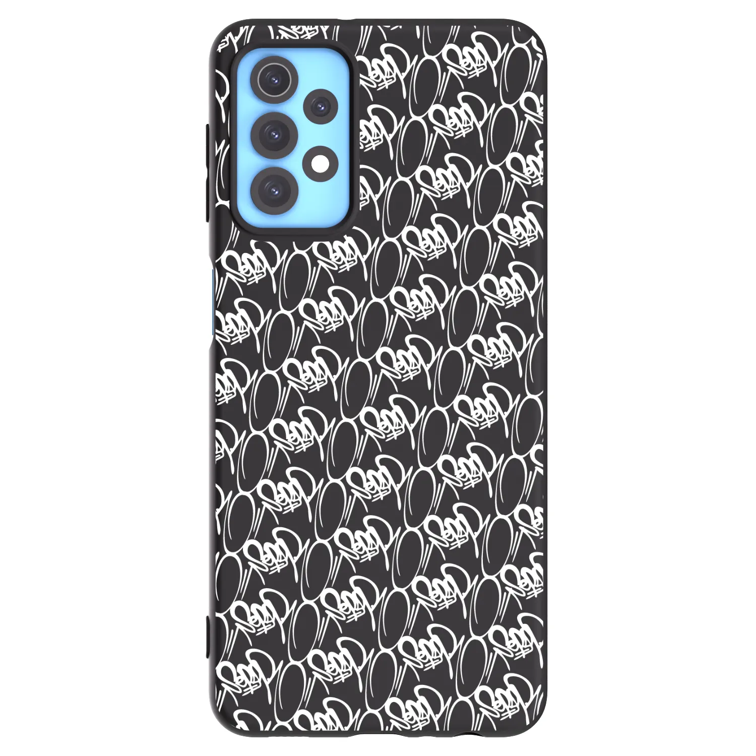 Picasee silikónový čierny obal pre Samsung Galaxy A32 4G SM-A325F - Separ - White On Black 2