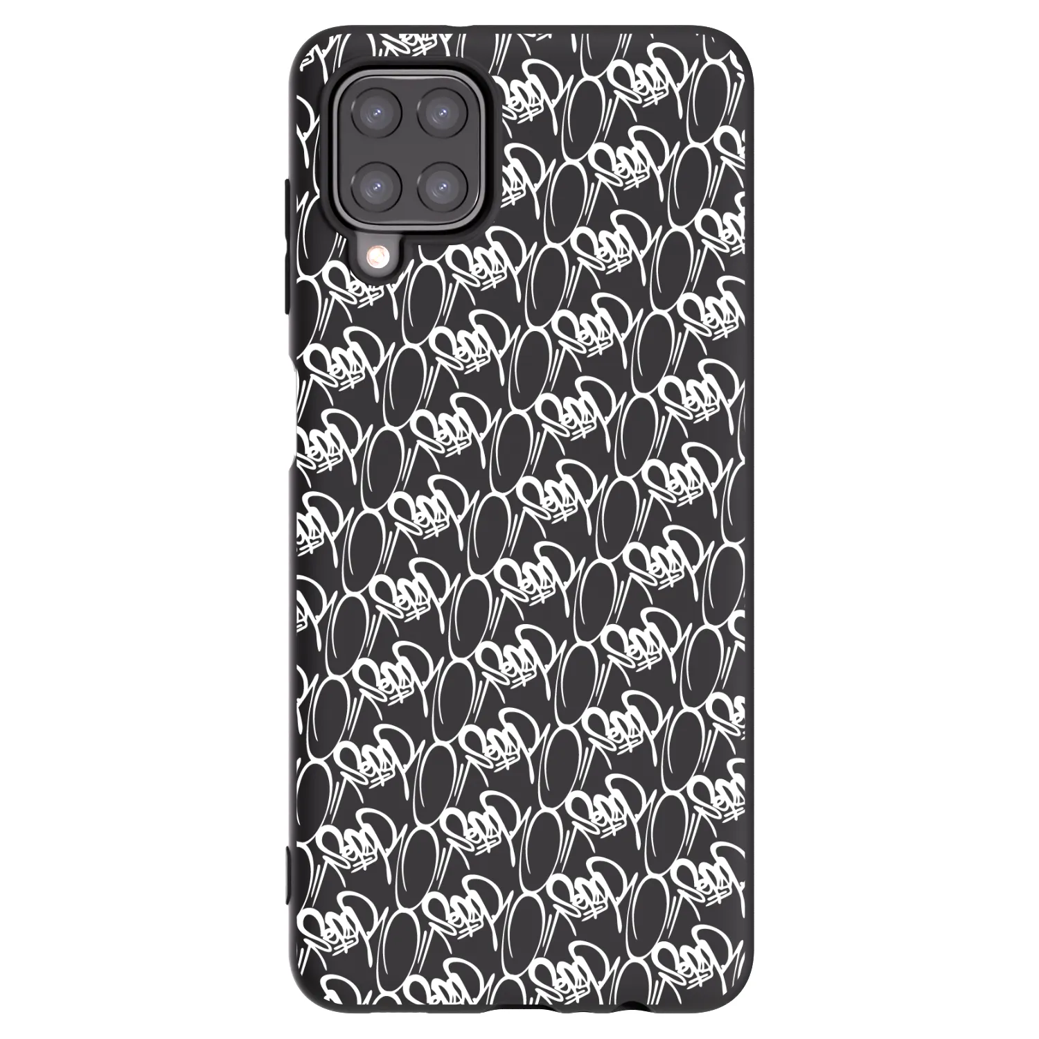 Picasee silikónový čierny obal pre Samsung Galaxy M12 M127F - Separ - White On Black 2