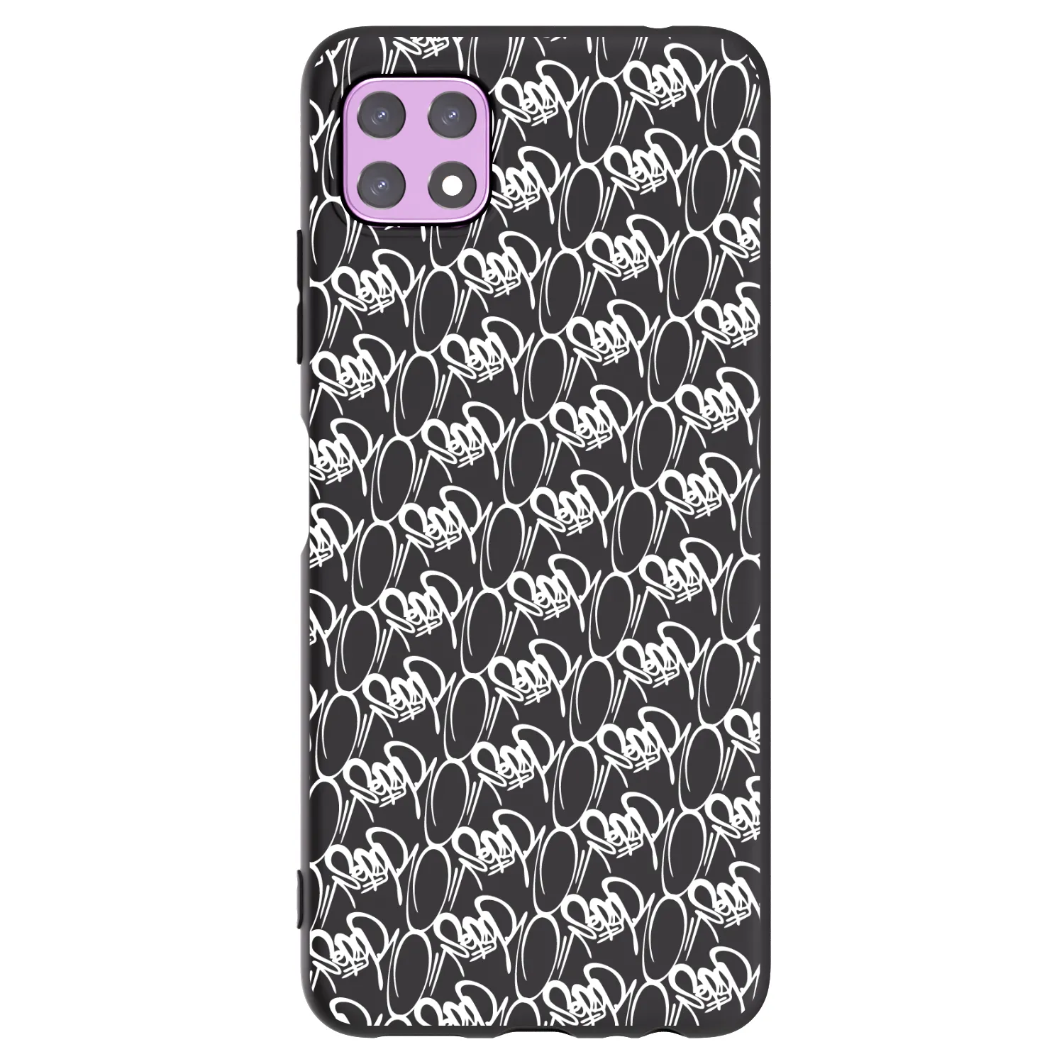 Picasee silikónový čierny obal pre Samsung Galaxy A22 A226B 5G - Separ - White On Black 2