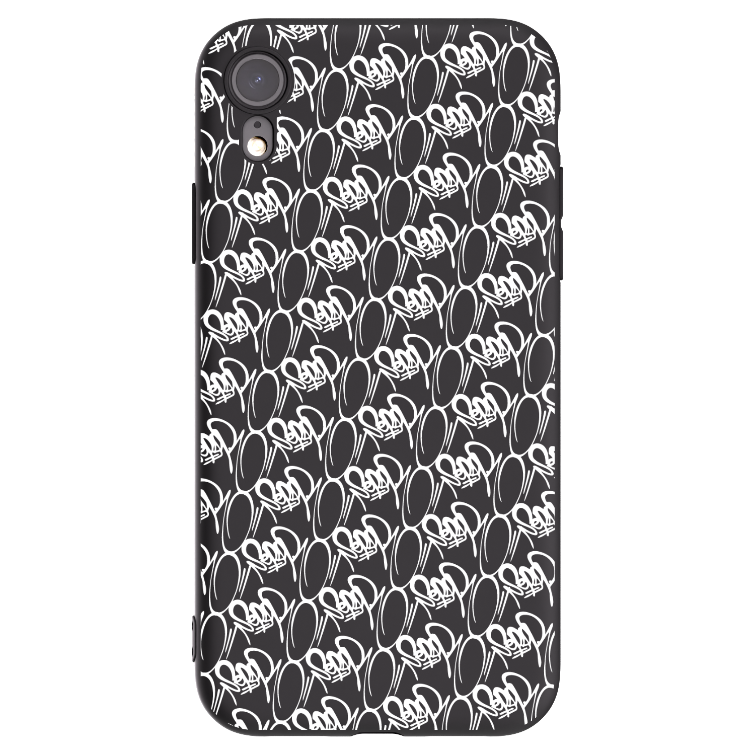 Picasee silikónový čierny obal pre Apple iPhone XR - Separ - White On Black 2